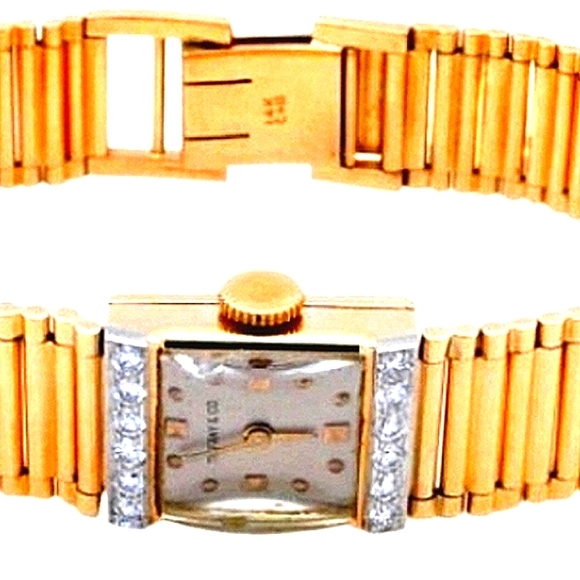 14K Tiffany & Co.  Diamond Yellow Gold Watch - Picture 6 of 6